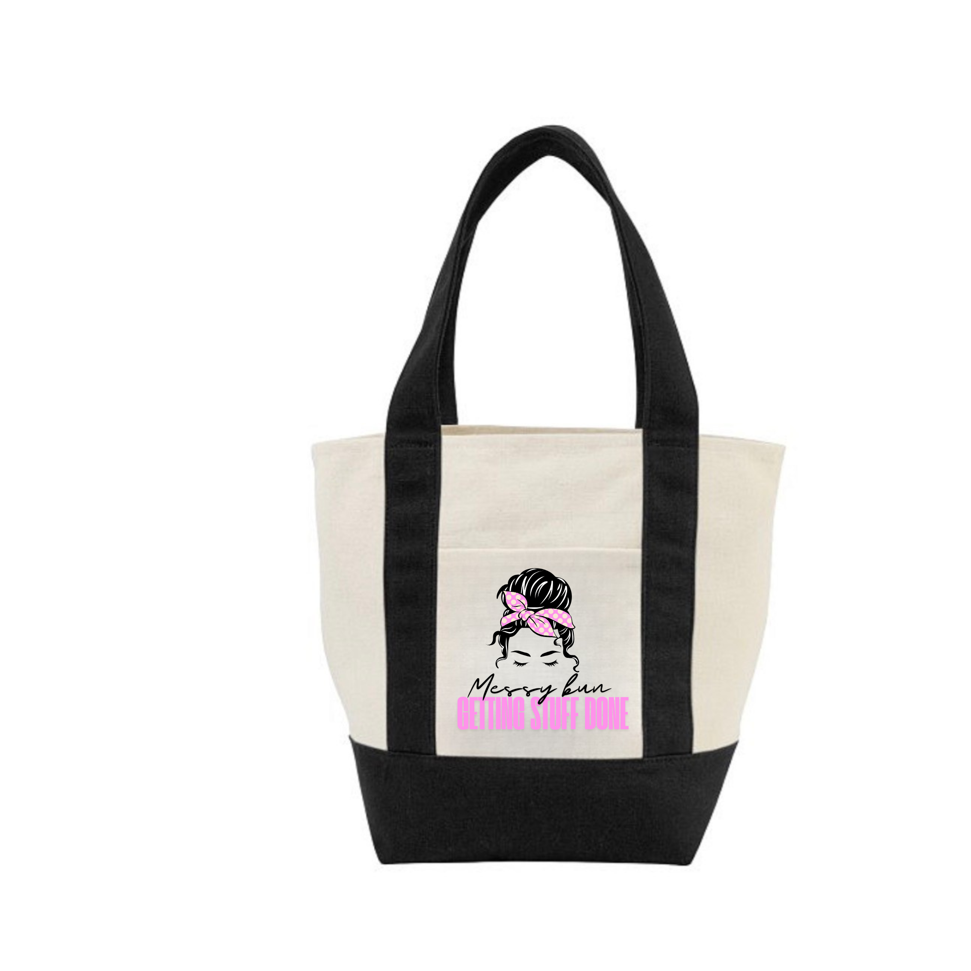 Messy bun, Getting stuff done canvas bag